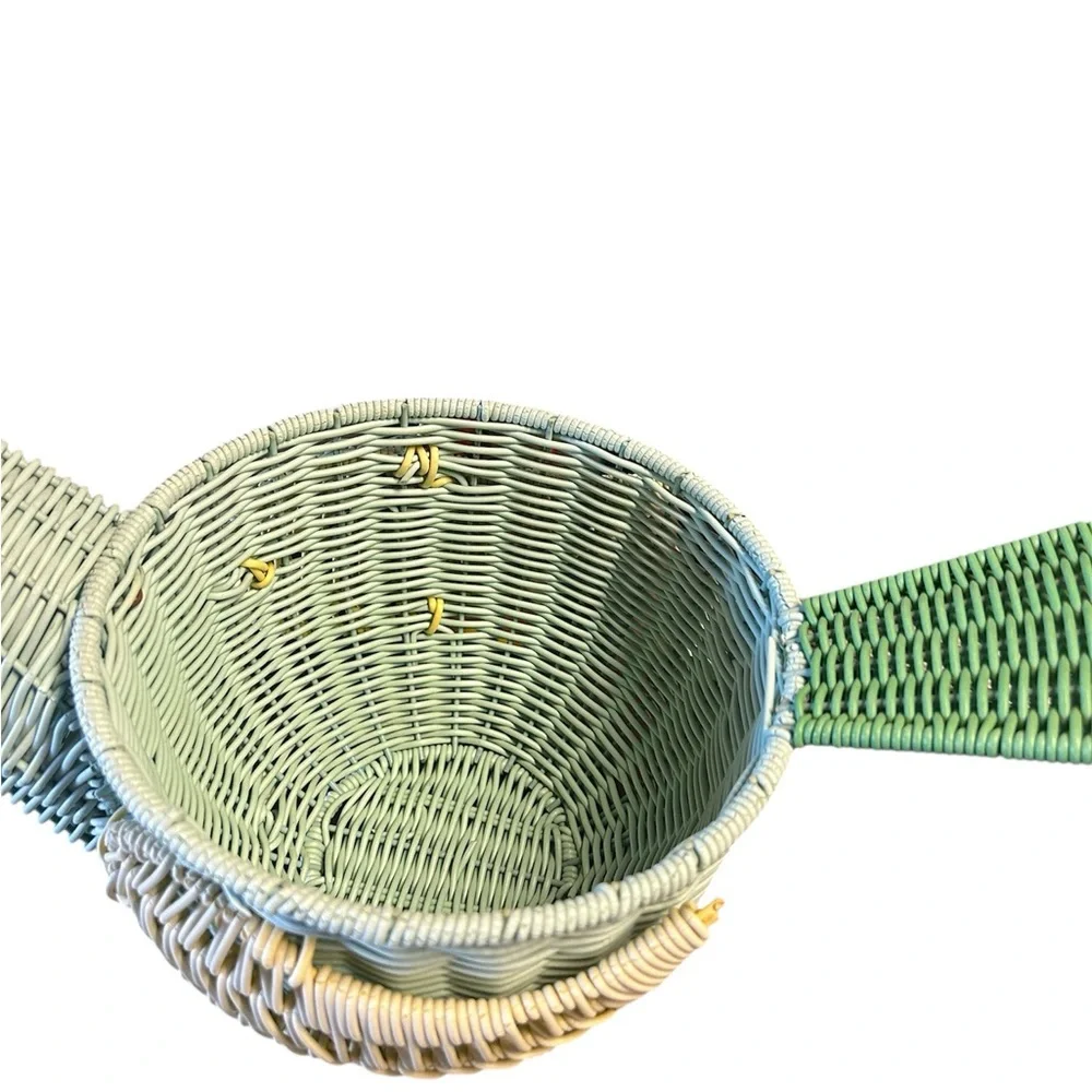 Handcrafted bird Shaped Pet Basket - Green and Yellow